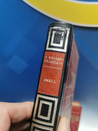 2 libros , AMAYA , Los vascos en el siglo VII , Novela histórica  de F. Navarro Villoslada,