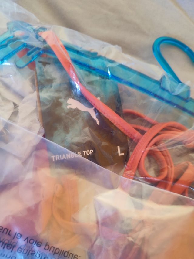 Bikini Puma Triángulo Naranja - Talla L