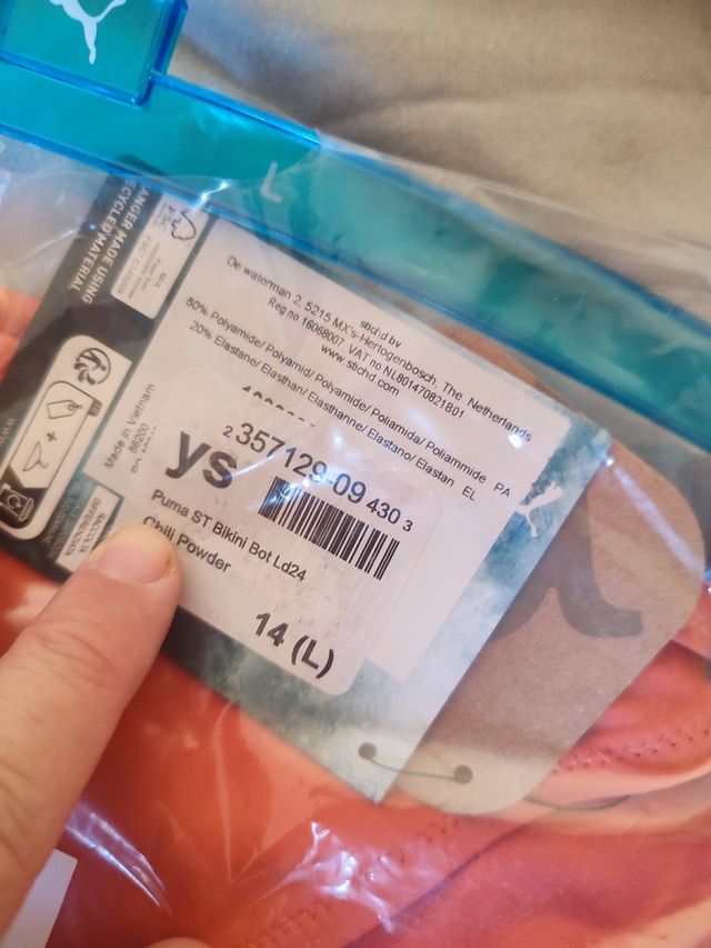 Bikini Puma Triángulo Naranja - Talla L