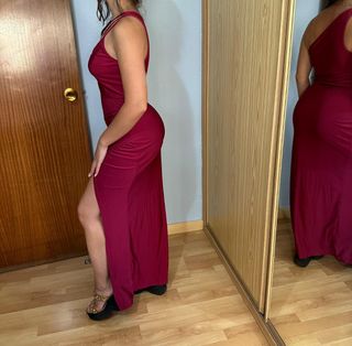 Vestido fiesta rojo - Talla M