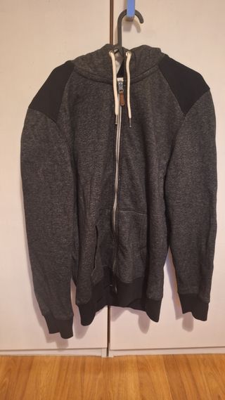Sudadera gris hombre c/cremallera