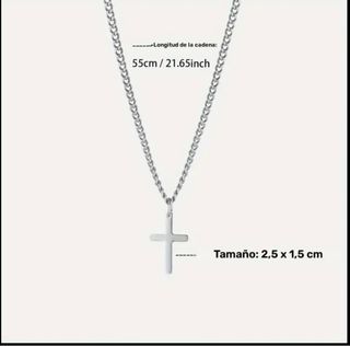 Collar Cruz Plata - 55cm