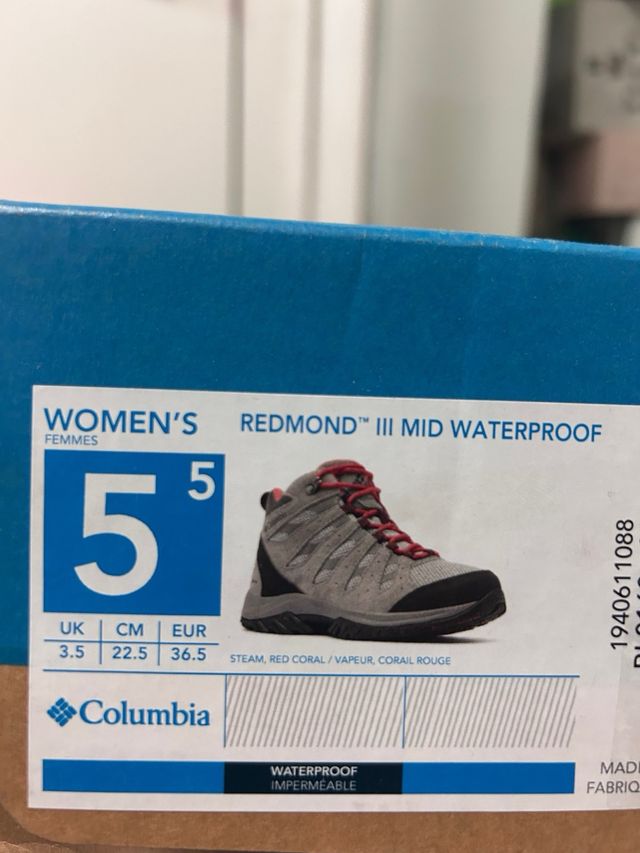 Botas Columbia grises y rosas - 36.5