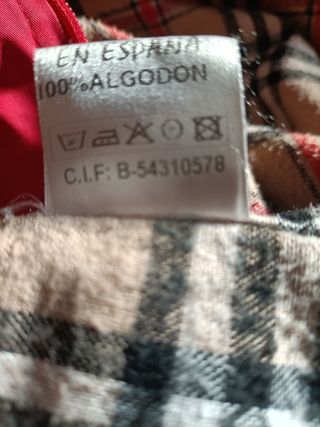 Chaqueta Harrington roja XL vintage, forro tartán 