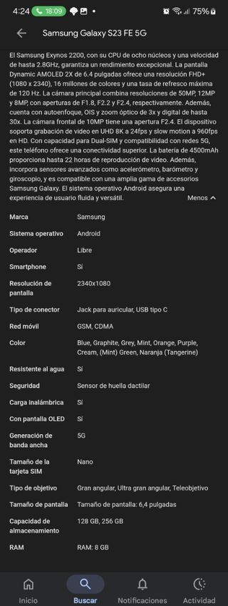 Samsung Galaxy S23 FE - Morado
