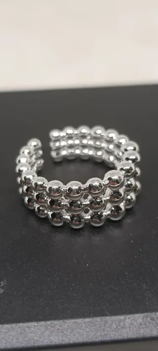 Anillo triple esferas plata S925