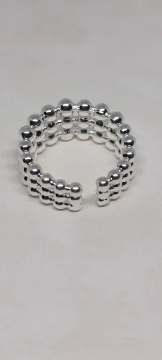 Anillo triple esferas plata S925