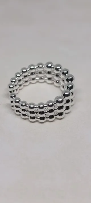 Anillo triple esferas plata S925