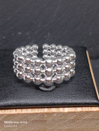 Anillo triple esferas plata S925