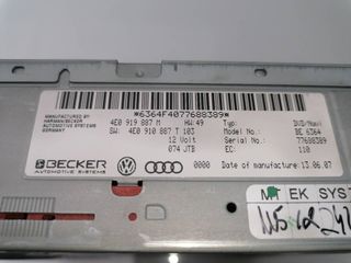 SISTEMA AUDIO / RADIO CD AUDI A8 (4E2) 4.0 TDI QUATTRO (4)