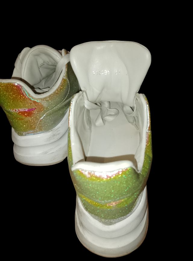 Sneakers Alexander McQueen oro-bianco