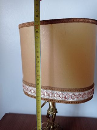 2 lamparas mesilla vintage dorada