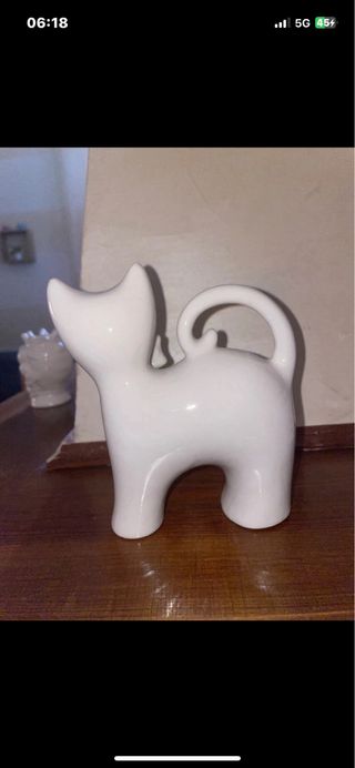 Statuetta Gatto Porcellana