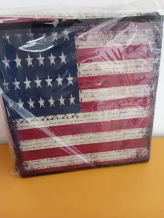 Pouf USA stile vintage