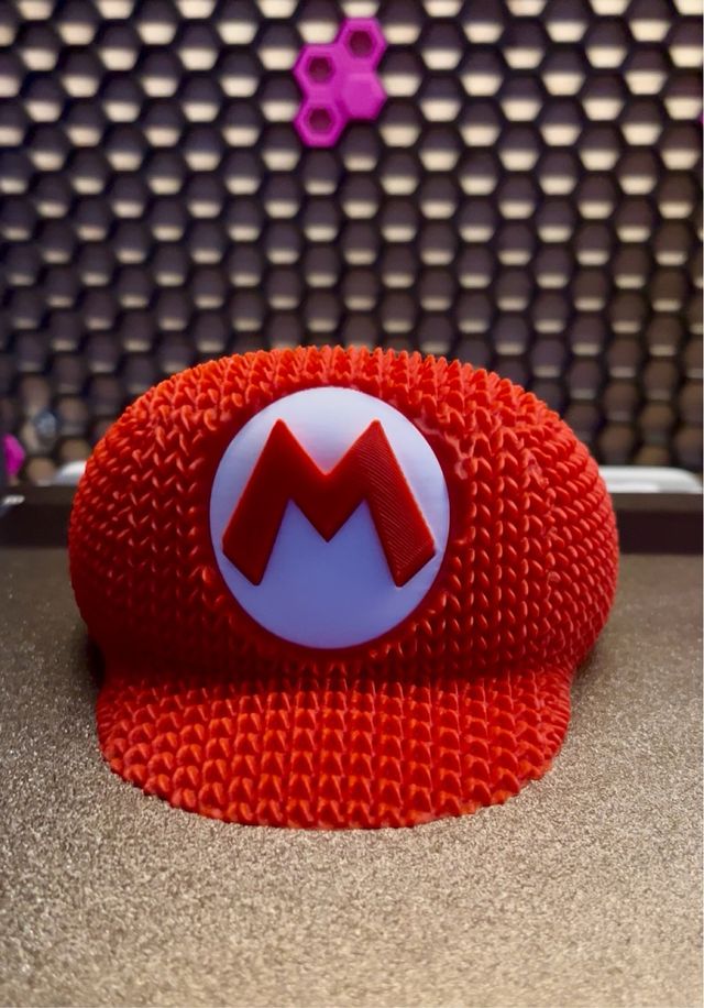 Gorra Mario Bros - Estilo Punto - Impreso en 3D