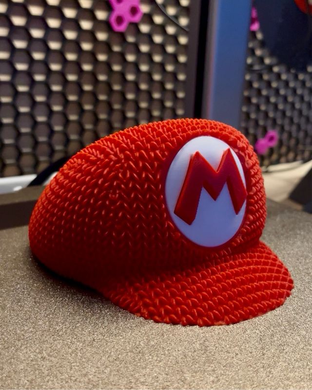 Gorra Mario Bros - Estilo Punto - Impreso en 3D