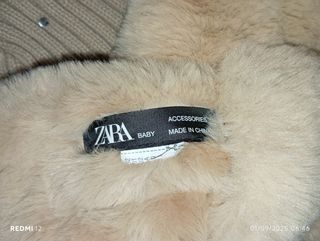 Cappello e sciarpa bimba beige