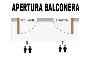 Balconera PVC 5 cámaras 217x90