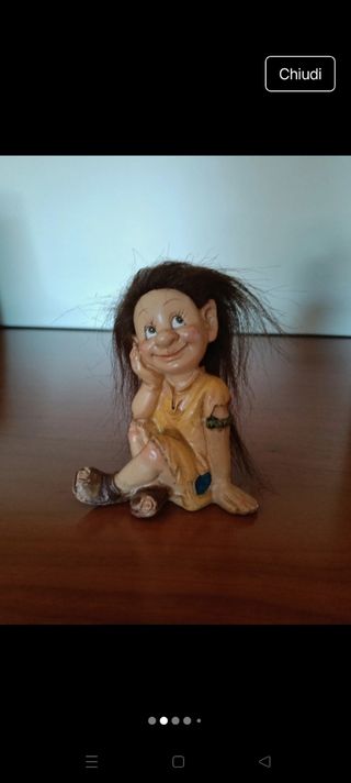 Gnomo in resina - statuina 