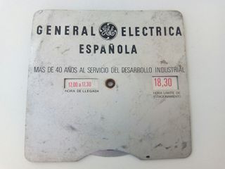 Disco estacionamiento antiguo