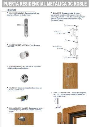 Puerta metálica exterior 3C