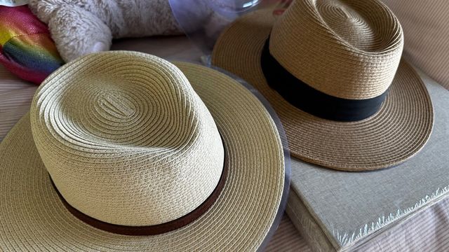 2 unidades Sombrero de Paja de ala Ancha