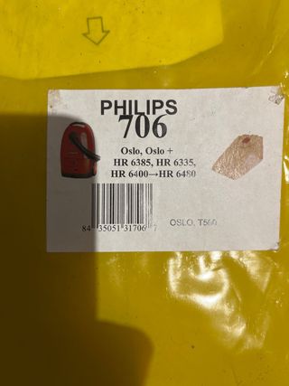 3 Bolsa aspiradora Philips 706
