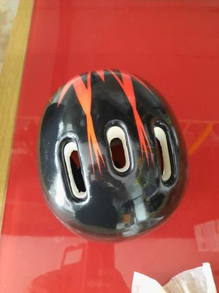 Casco bici niño - Negro/Rojo