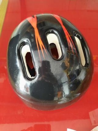 Casco bici niño - Negro/Rojo