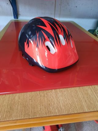 Casco bici niño - Negro/Rojo