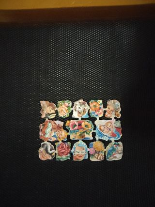 Cromos antiguos troquelados