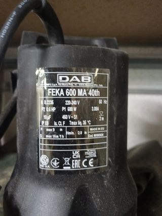 Bomba agua FEKA 600 MA 40th