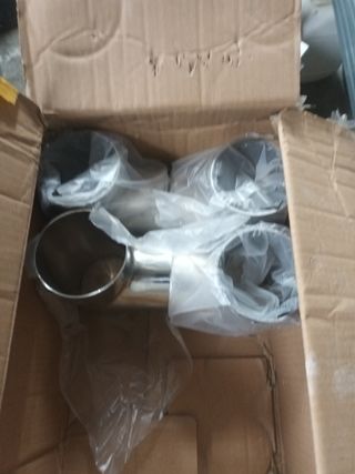 Codos aluminio pulido, 4 unidades 