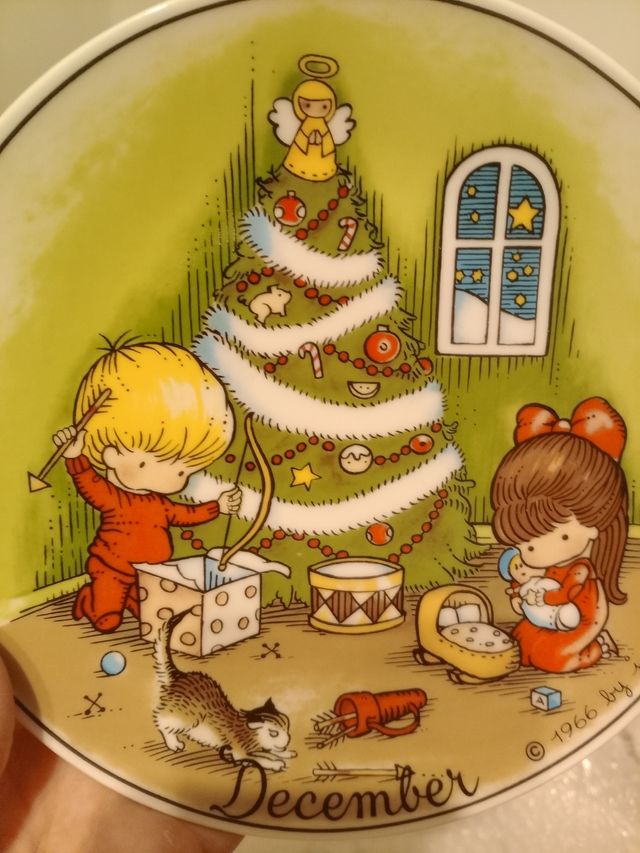 Piatto Natale Vintage Dicembre