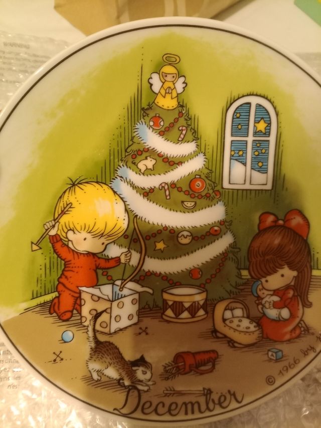 Piatto Natale Vintage Dicembre