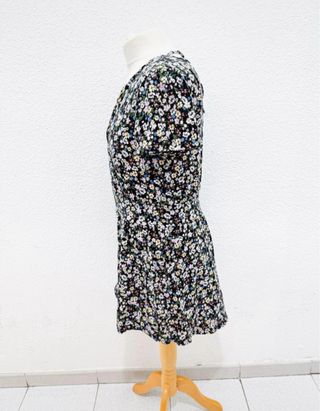 Vestido mono algodón H&M flores - L