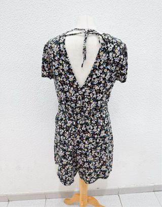Vestido mono algodón H&M flores - L