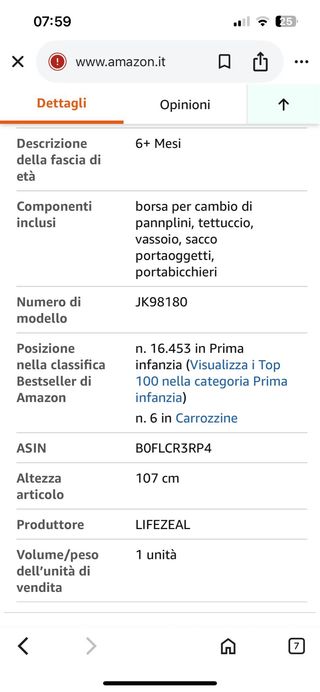 Passeggino gemellare 50kg
