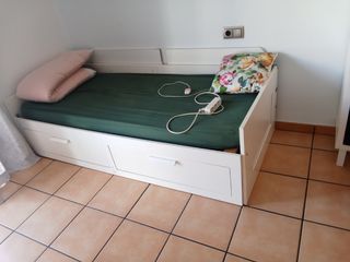 Cama nido infantil blanca y verde