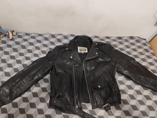 Chaqueta cuero Open Road negra en buen estado !!!