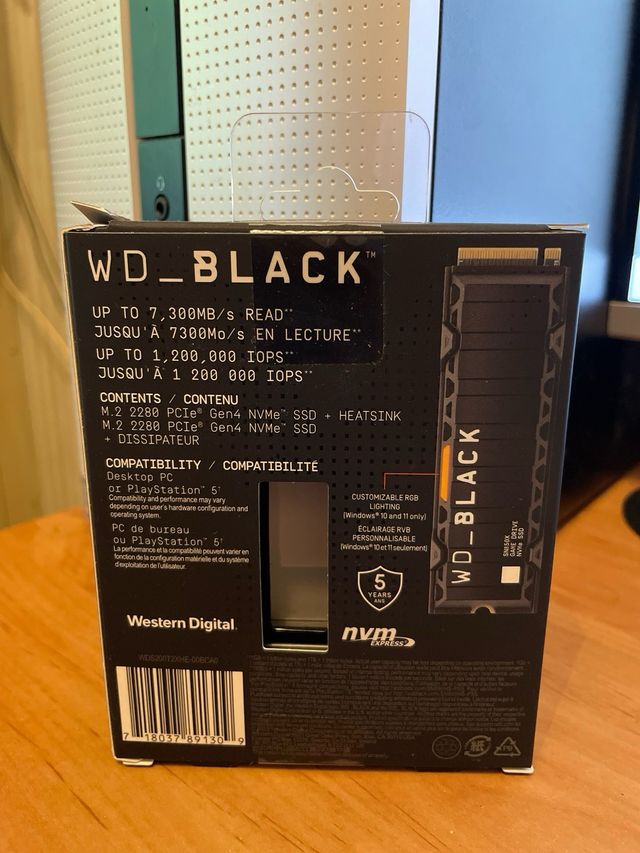 SSD WD_Black SN850X 2TB NVMe