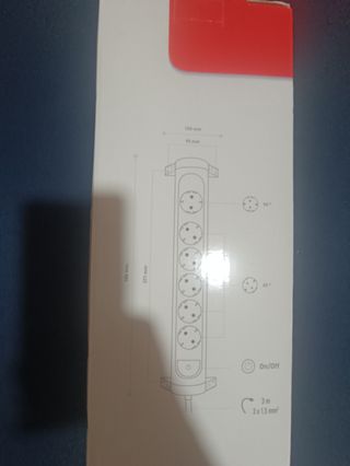 Regleta 6 enchufes gris marte a estrenar 