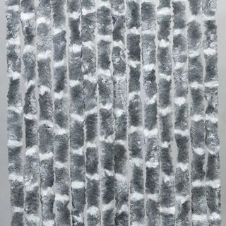 Cortina terciopelo 560x1850 gris-blanco mix