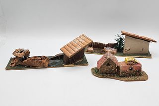 3 casette in cartone per presepe vintage