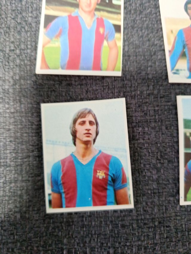 Cromos Barça a Munich con xibeca cruyff