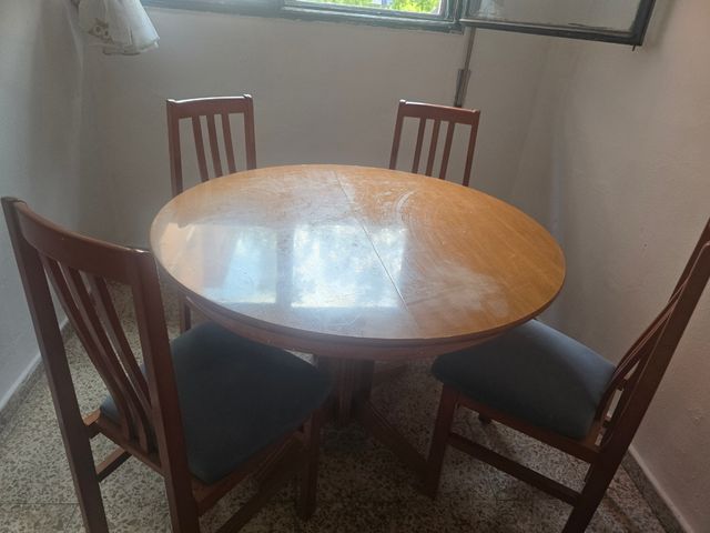 Mesa oval extensible madera