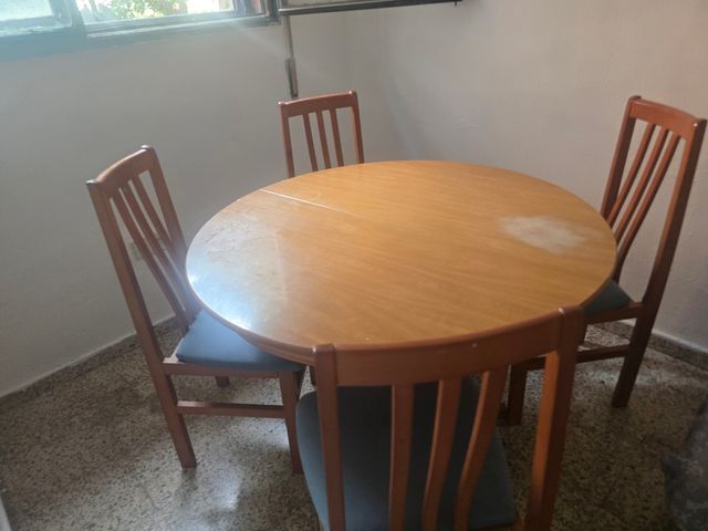 Mesa oval extensible madera