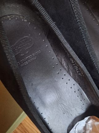 Ballerine nere in suede artigianali