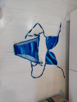 Bikini azul estampado