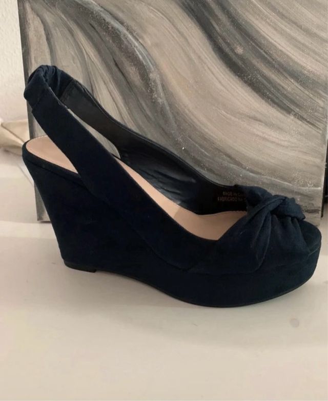 Sandalias Porfais azules, talla 39